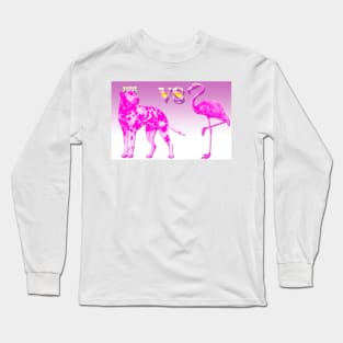 VS - Pink Dalmatian Flamingo go Floral Long Sleeve T-Shirt